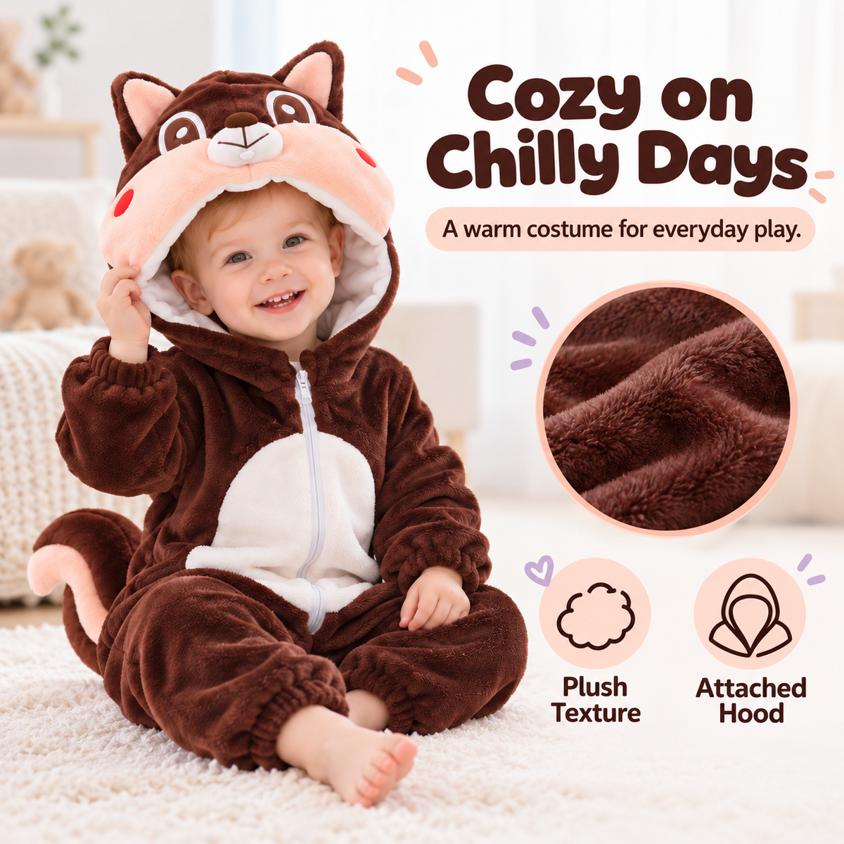 Snugglebun plush hooded winter costume